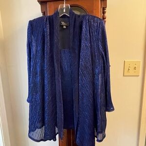 Dressbarn dark royal and black Shimmer Cardigan